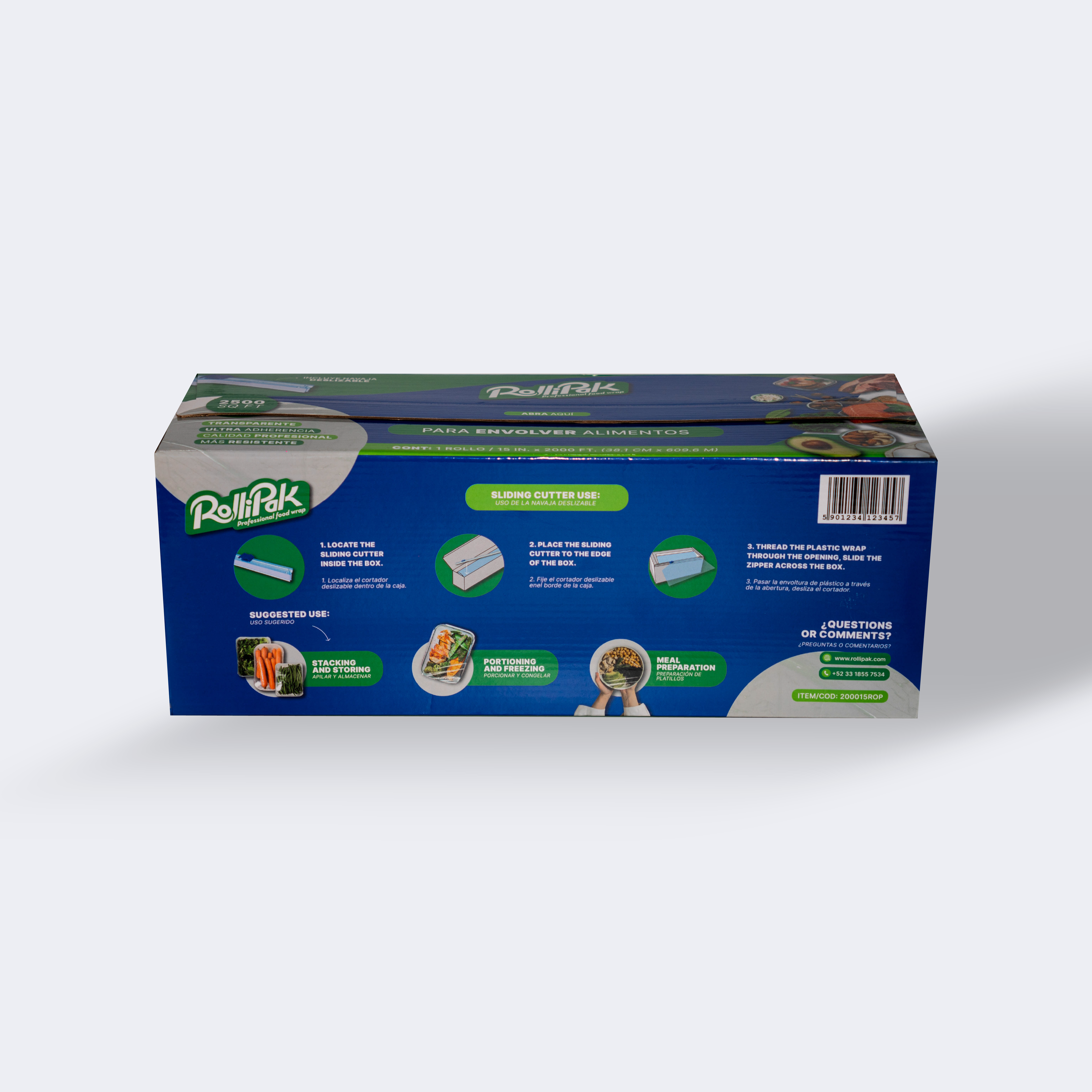 RolliPak Food Service 15 x2000 | Vitafilm con ZIPCUTTER para Cocina y Hogar